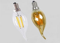 Bulbo do diodo emissor de luz do filamento C35 2 watts com cauda, PCes de vidro dos bulbos do filamento do vintage 4