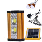 Luz solar com bateria e conectores USB multifunção para iluminação de emergência