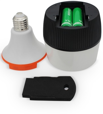 Bateria 1200mAh 30W SMD2835 AC85-265V Ra&gt;80 LED Lâmpada de emergência com base E27