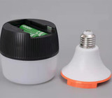 Bateria 1200mAh 30W SMD2835 AC85-265V Ra&gt;80 LED Lâmpada de emergência com base E27
