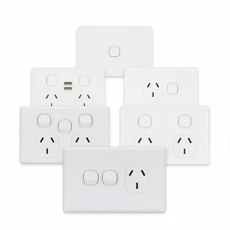 Logotipo personalizado Marca padrão australiano 250V 16A 4 Gang Switch elétrico de parede