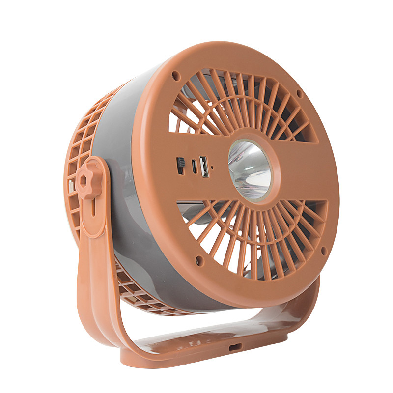 Ventilador de mesa portátil USB recarregável com controle remoto com luz noturna para acampamento ou uso familiar